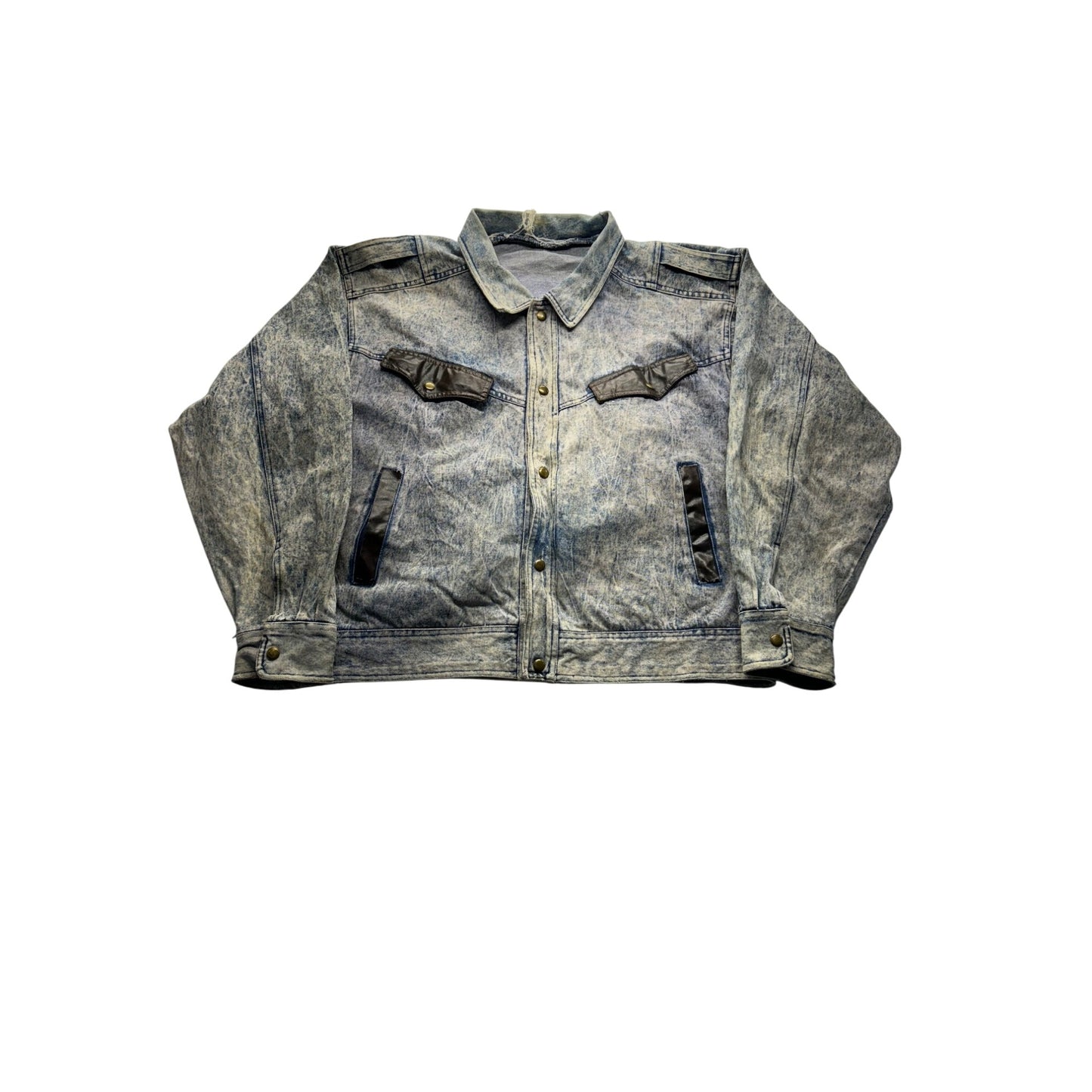 Women’s Vintage Distressed Acid Wash Jean Jacket #5283