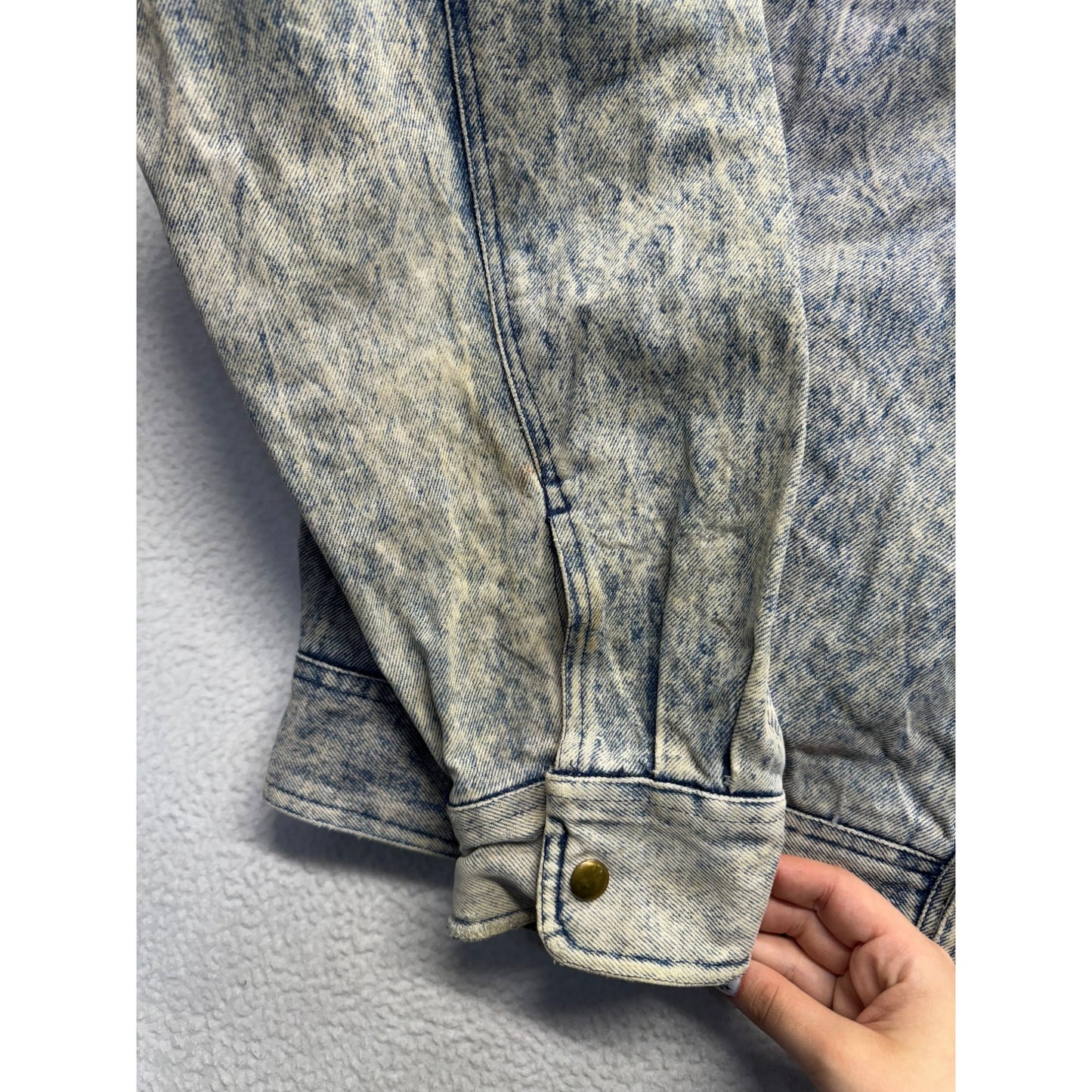 Women’s Vintage Distressed Acid Wash Jean Jacket #5283