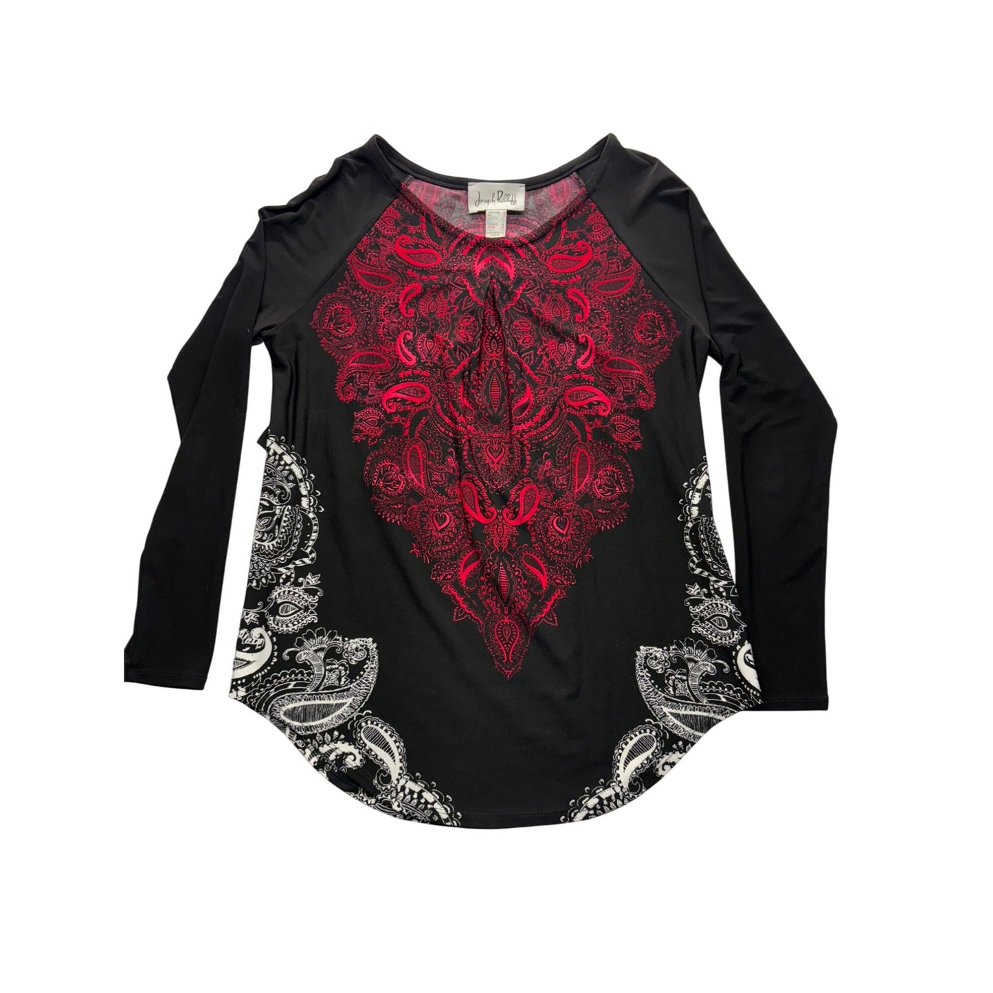 Joseph Ribkoff Long-Sleeve Black Tunic Top #7641