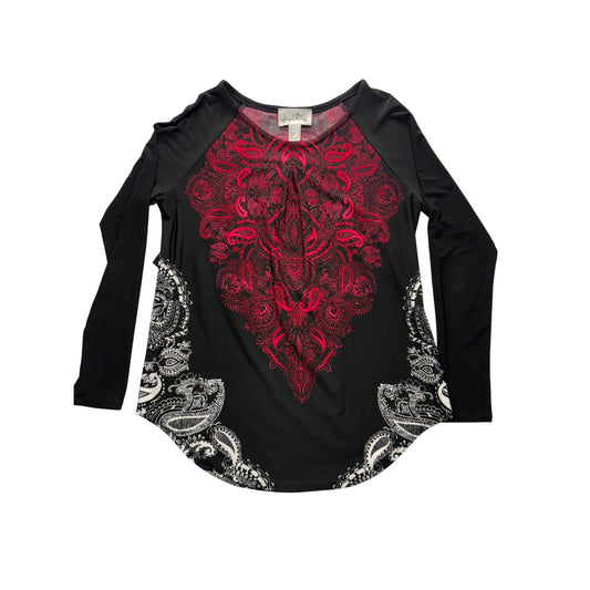 Joseph Ribkoff Long-Sleeve Black Tunic Top #7641