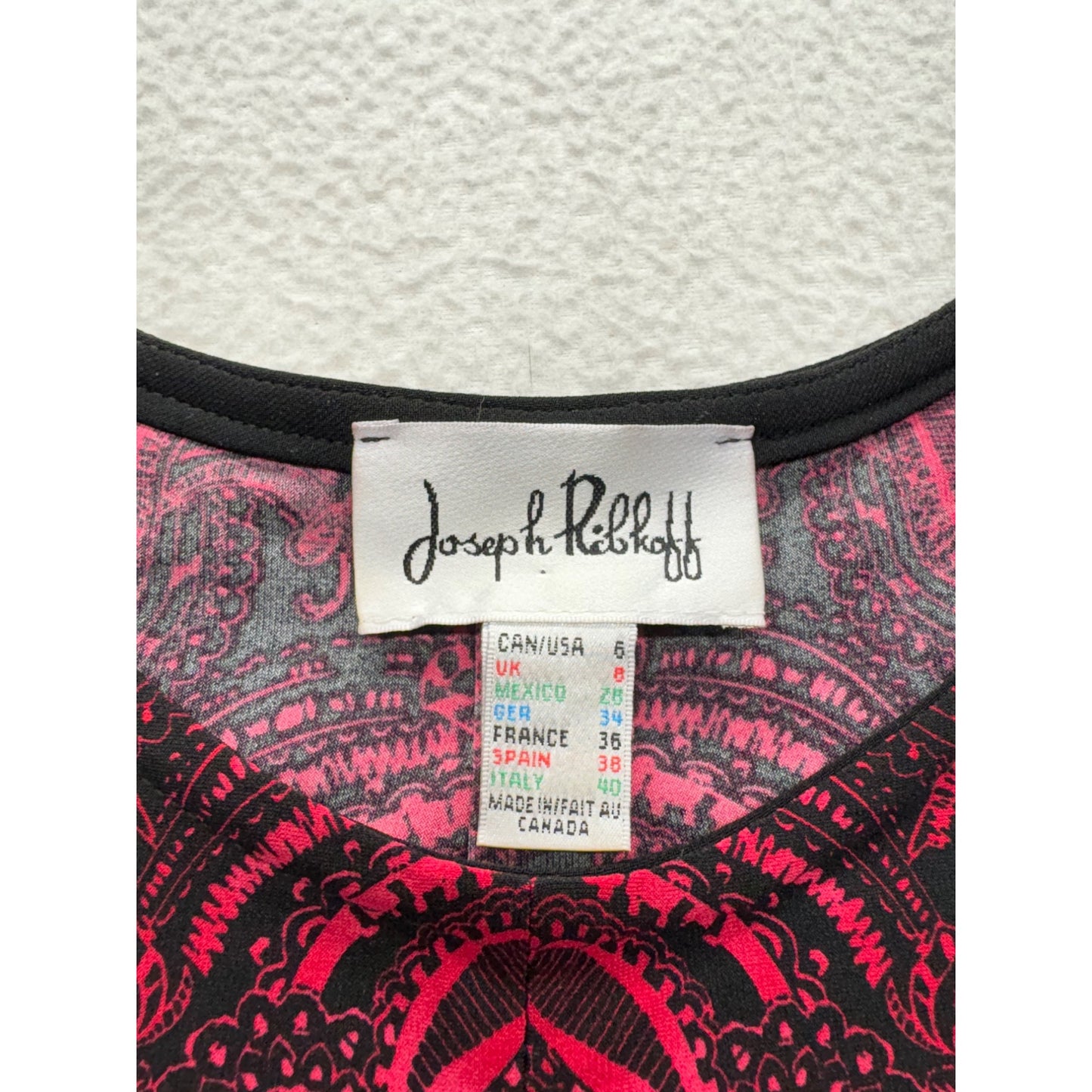 Joseph Ribkoff Long-Sleeve Black Tunic Top #7641