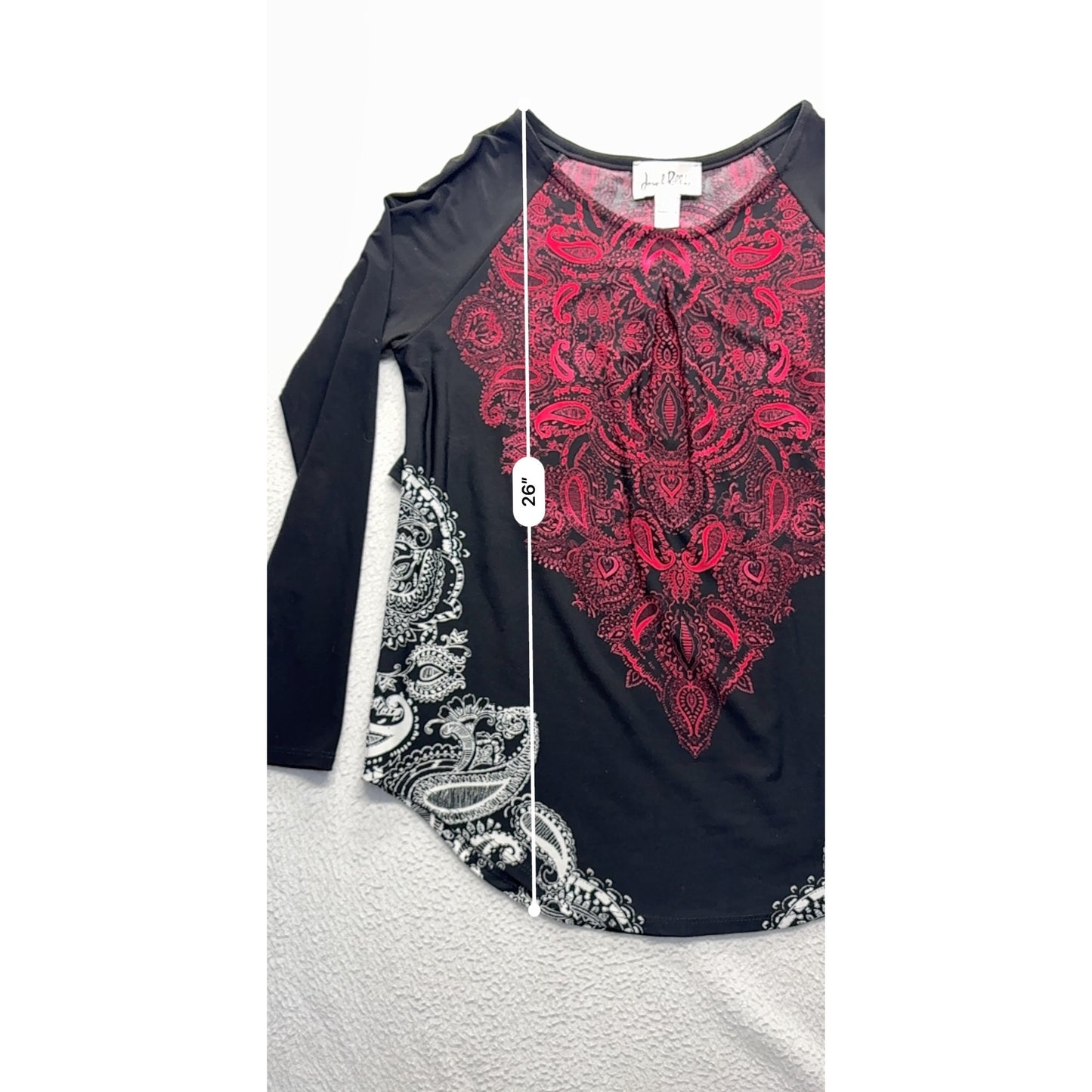 Joseph Ribkoff Long-Sleeve Black Tunic Top #7641