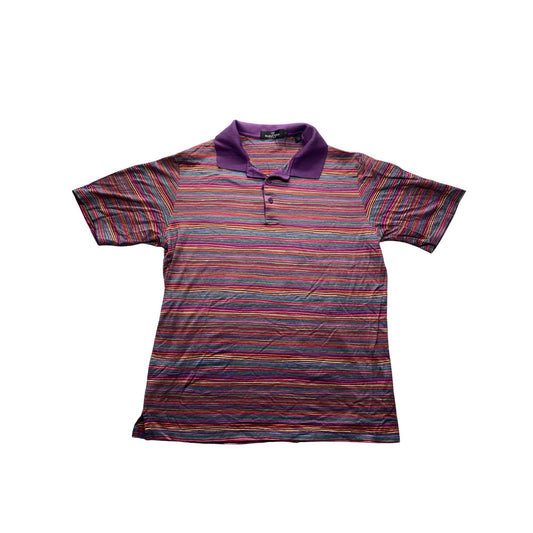 Bugatchi Uomo Mens Striped Polo 100% Mercerized Cotton #7119