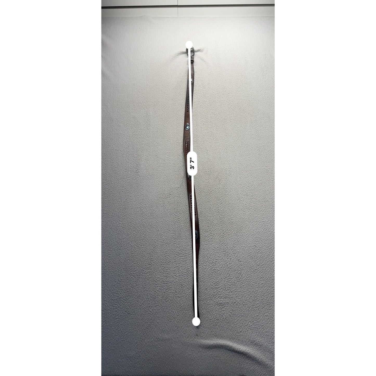 Vintage Tooled Leather Belt With Silver Buckle And Conchos Brown #9884