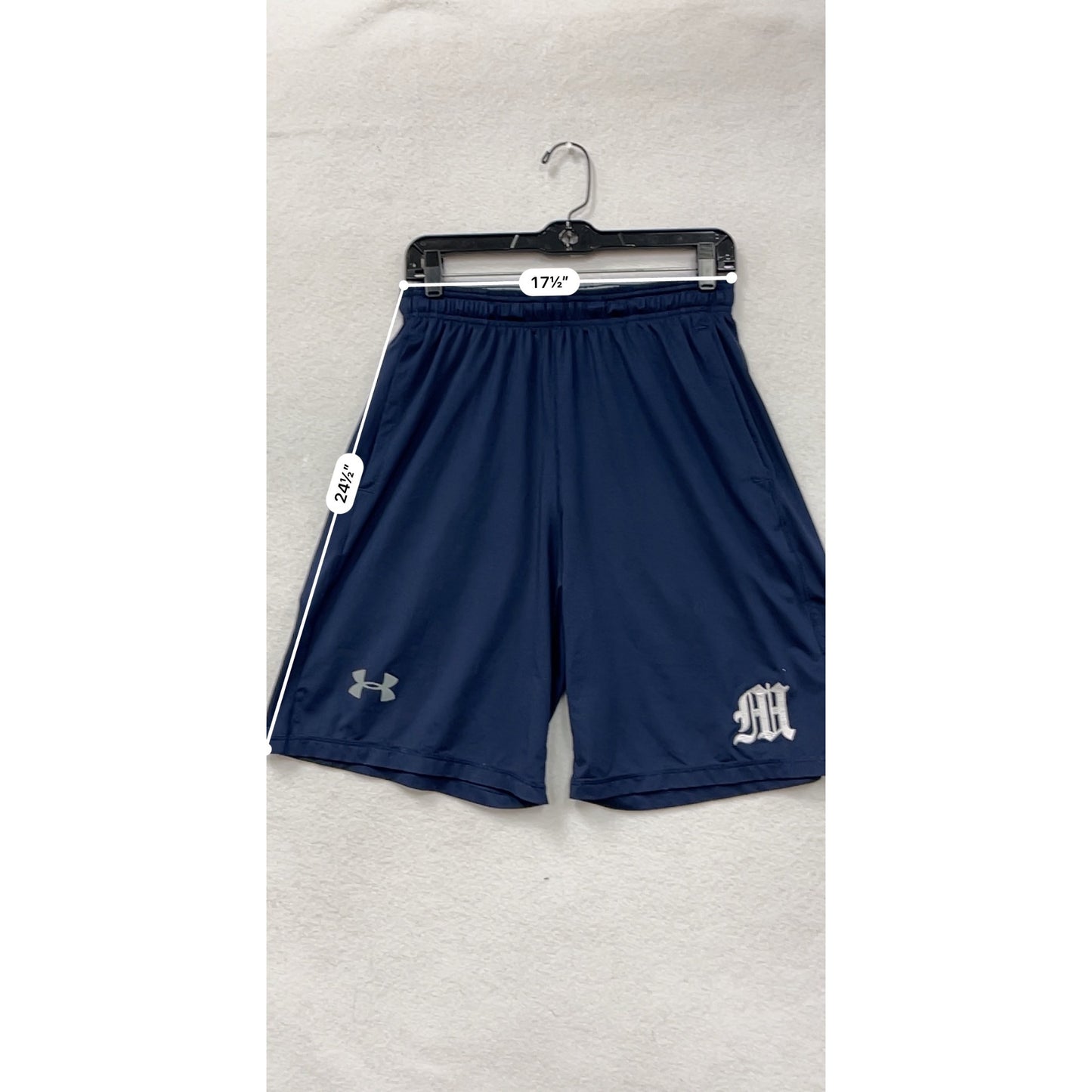 Under Armour Mens Navy Blue Heatgear Athletic Shorts #8029