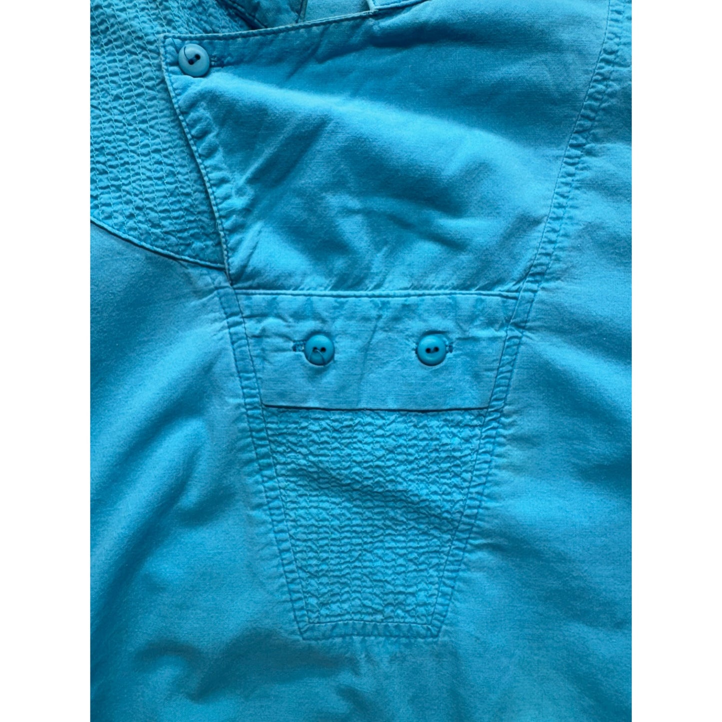 Ms. Paquette Womens Blue Pullover Top Size L 100% Cotton W #9584