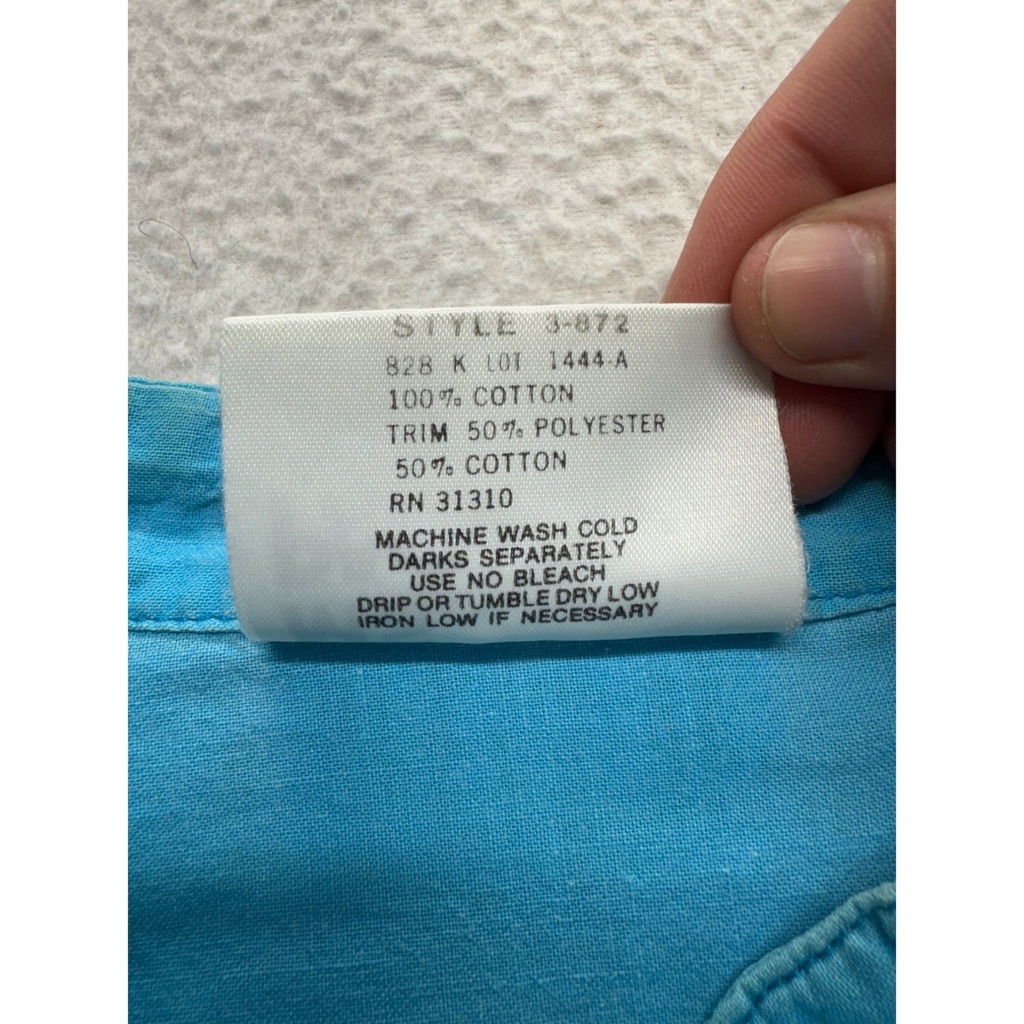 Ms. Paquette Womens Blue Pullover Top Size L 100% Cotton W #9584