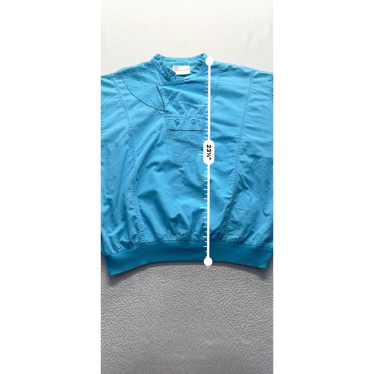 Ms. Paquette Womens Blue Pullover Top Size L 100% Cotton W #9584