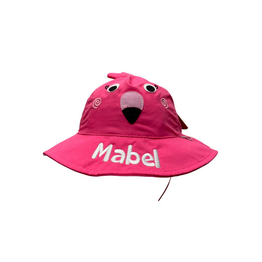Zoocchini Baby Sun Hat Flamingo Design Pink UPF 50+ Embroidered "Mabel" #9858