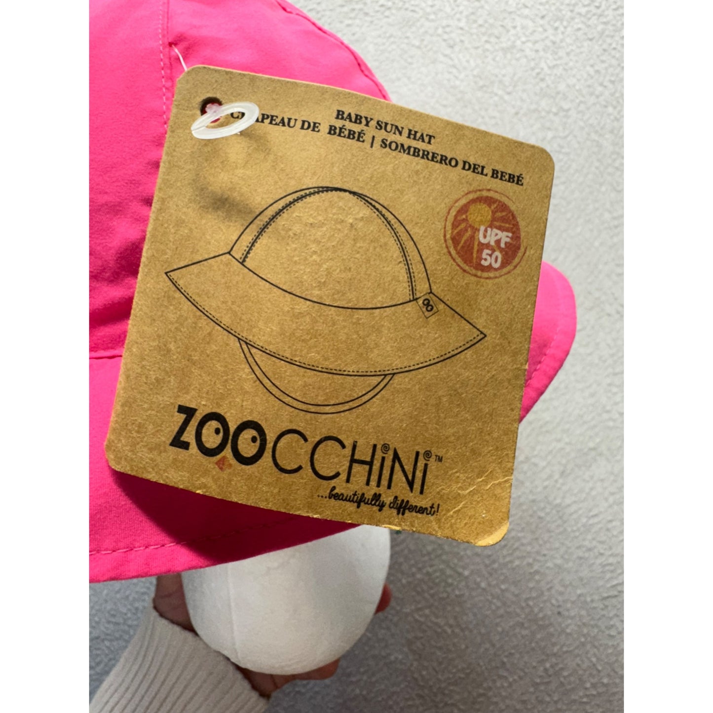 Zoocchini Baby Sun Hat Flamingo Design Pink UPF 50+ Embroidered "Mabel" #9858
