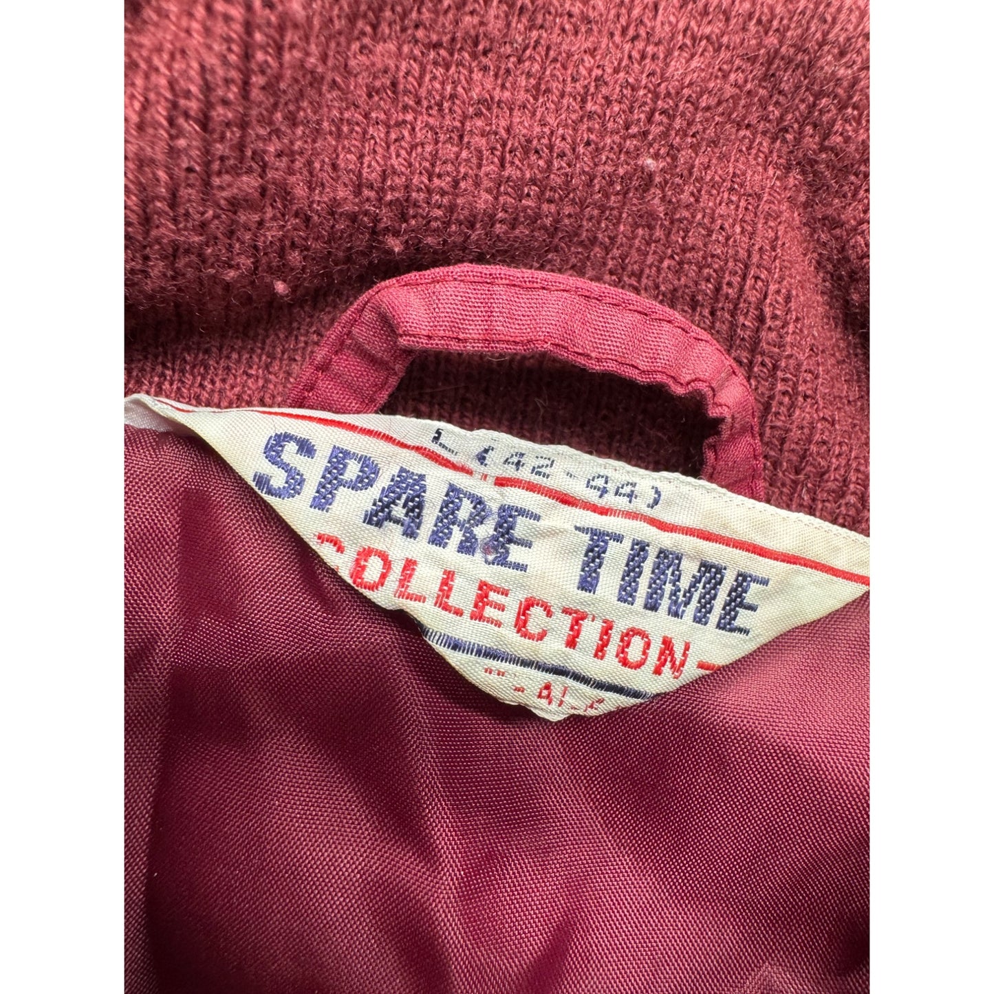 Vintage Montgomery Ward Spare Time Collection Red Bomber Jacket L 42-44 #9093