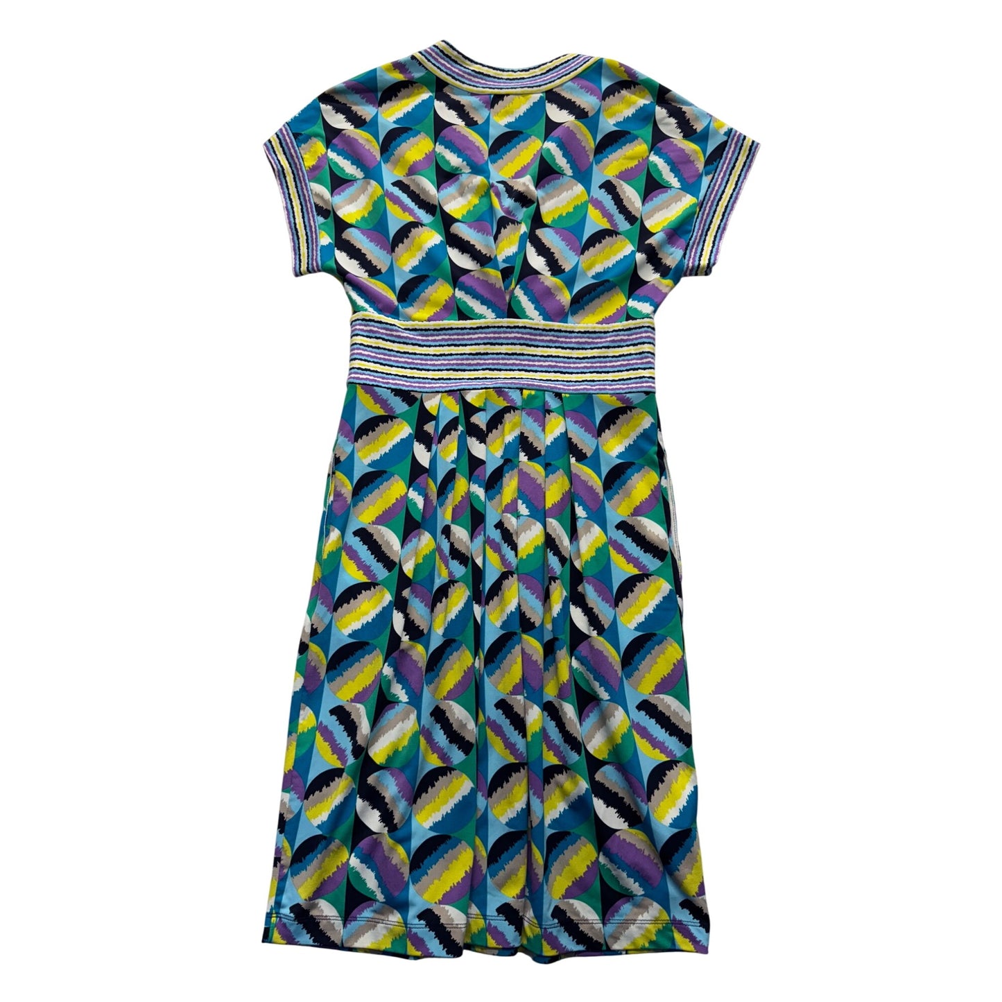BCBGMaxAzria Multicolor  Short Sleeve Dress V-Neck Size S #7770