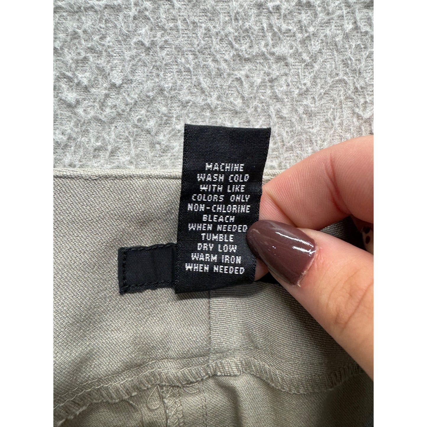 Alfani Beige Cropped Pants Size 8 Cotton Blend Machine Washable #236B