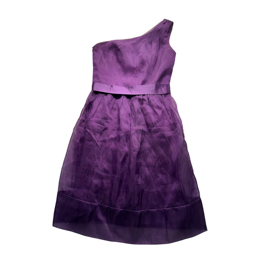 After Six One-Shoulder African Violet Dress 14SP  #7843