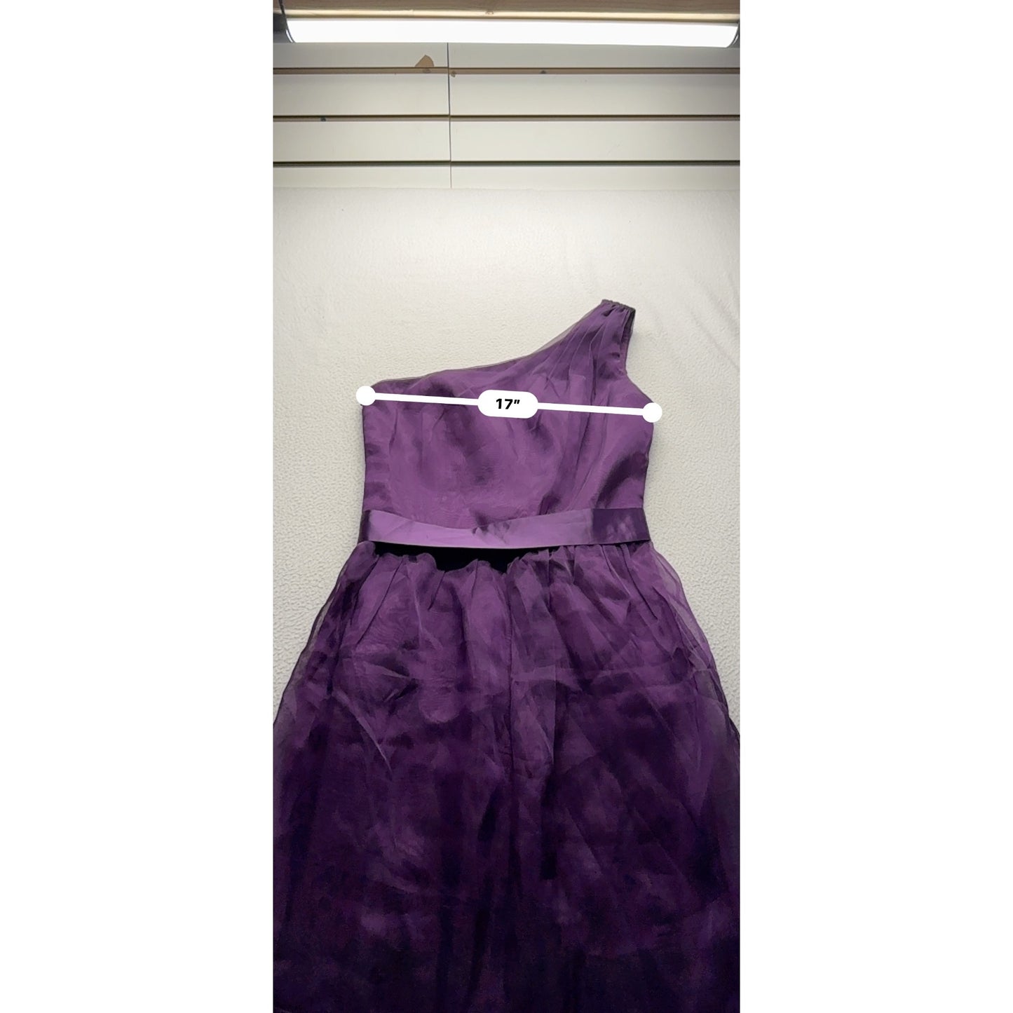 After Six One-Shoulder African Violet Dress 14SP  #7843