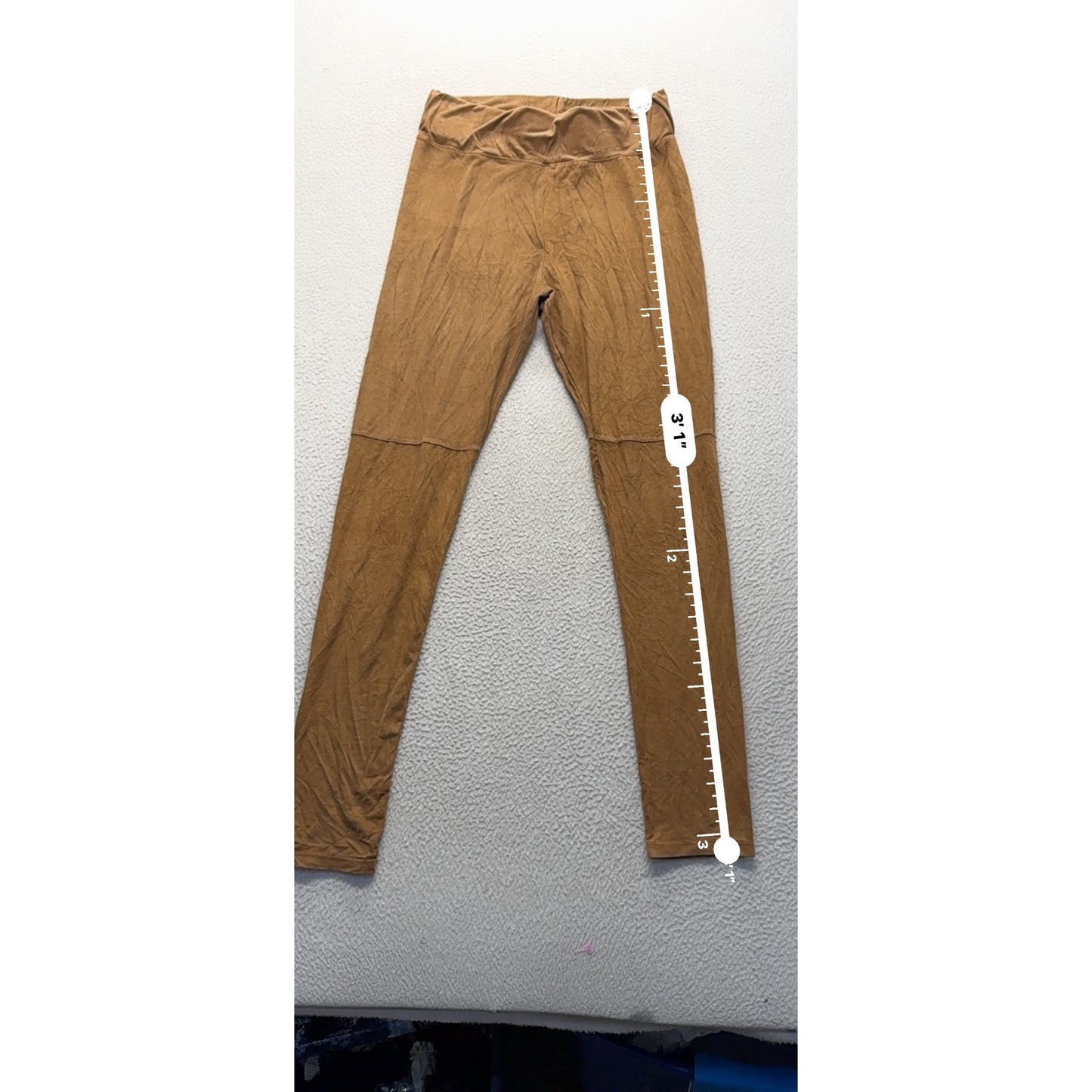 Brown Paper Crane High-Waist Stretchy Leggings M Polyester/Spandex 281B
