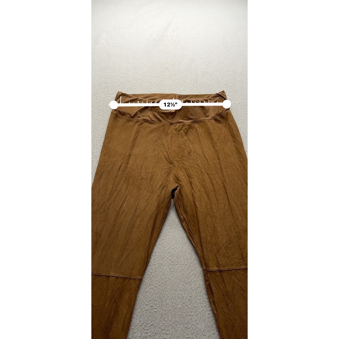 Brown Paper Crane High-Waist Stretchy Leggings M Polyester/Spandex 281B
