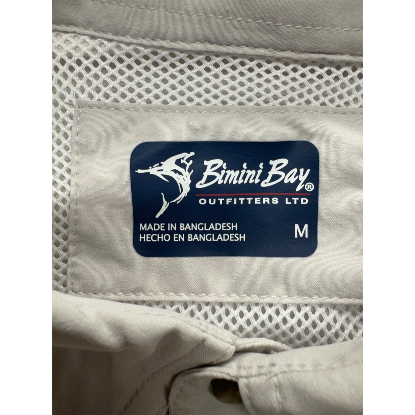 Bimini Bay Outfitters Long-Sleeve Fishing  M W/Vented Back & Pockets #9122