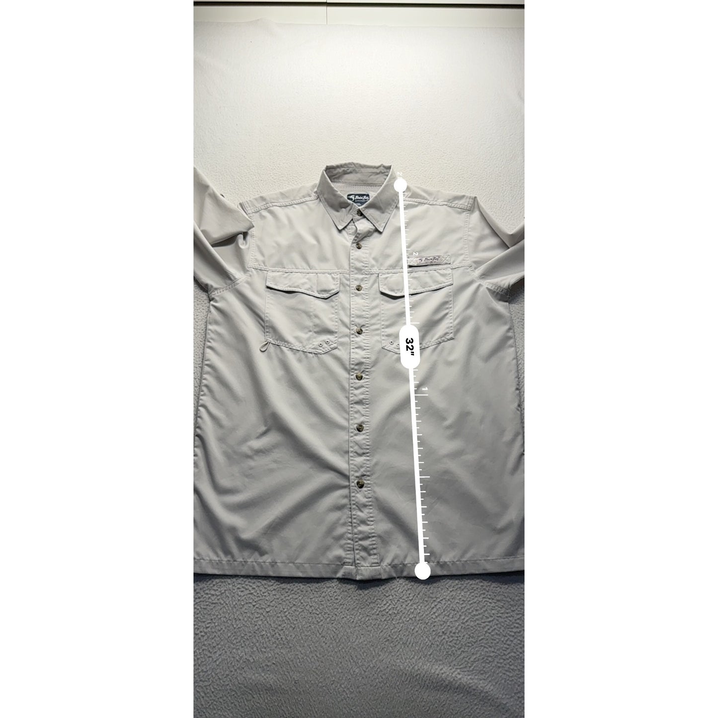 Bimini Bay Outfitters Long-Sleeve Fishing  M W/Vented Back & Pockets #9122