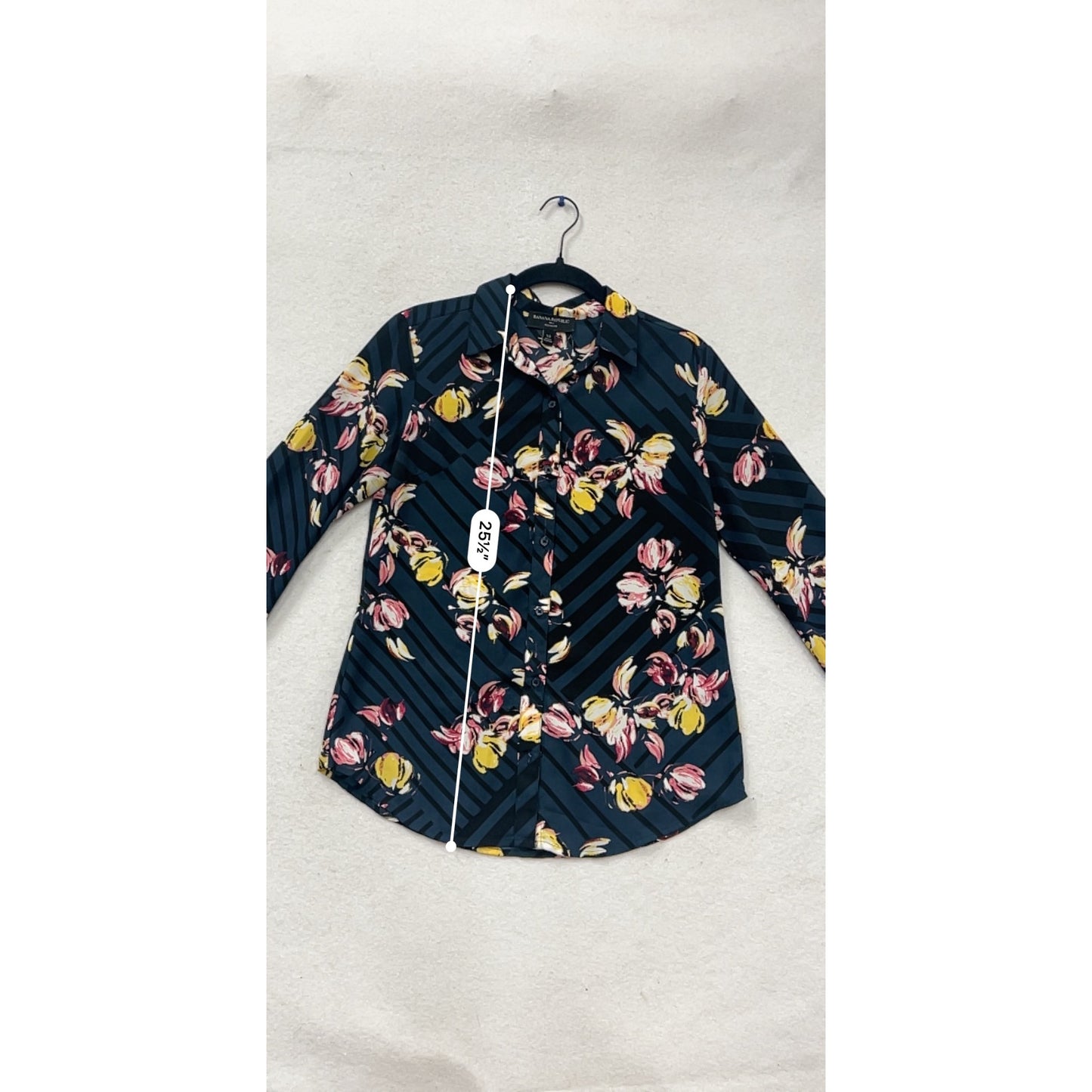 Banana Republic Floral & Striped Blouse XS #666A