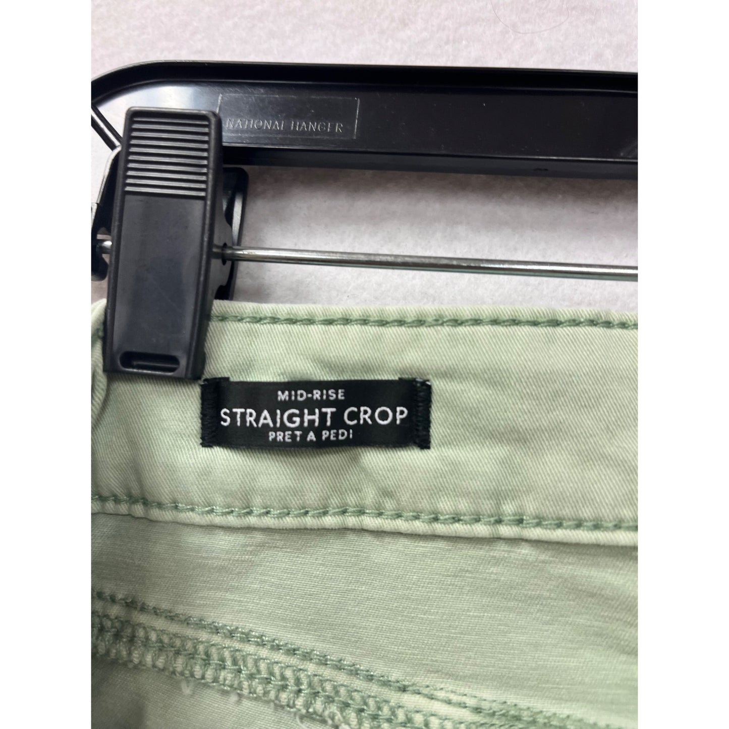 Womens WHBM Light Green Mid-Rise Utility Pants Size 8 #6737