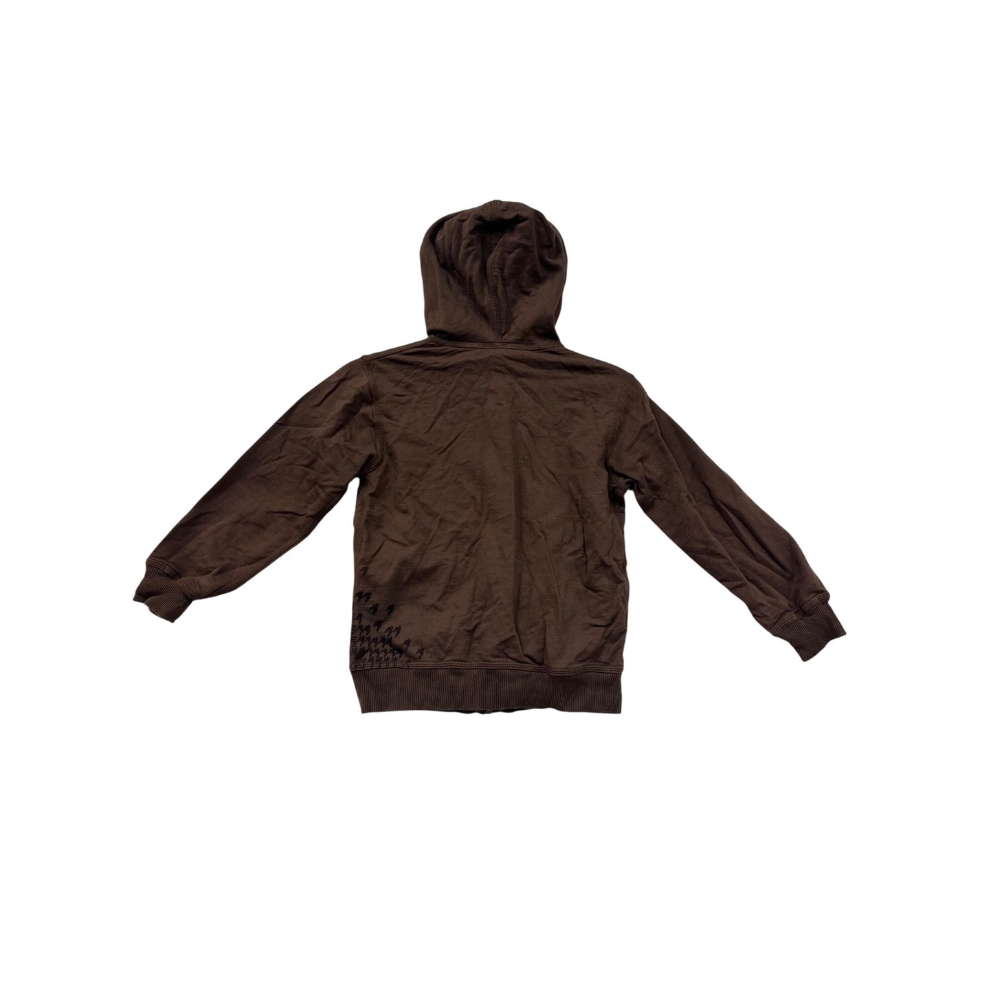 Brown Hawk Hoodie Jacket Reversible size 7 #8521