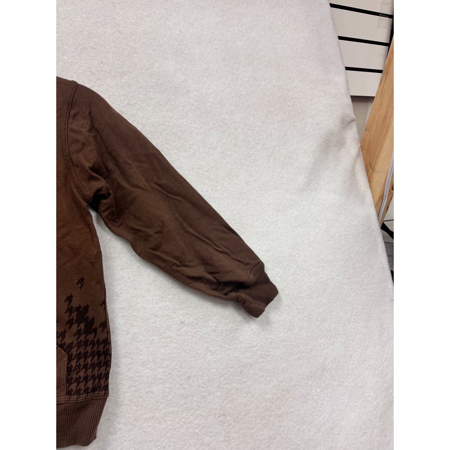 Brown Hawk Hoodie Jacket Reversible size 7 #8521