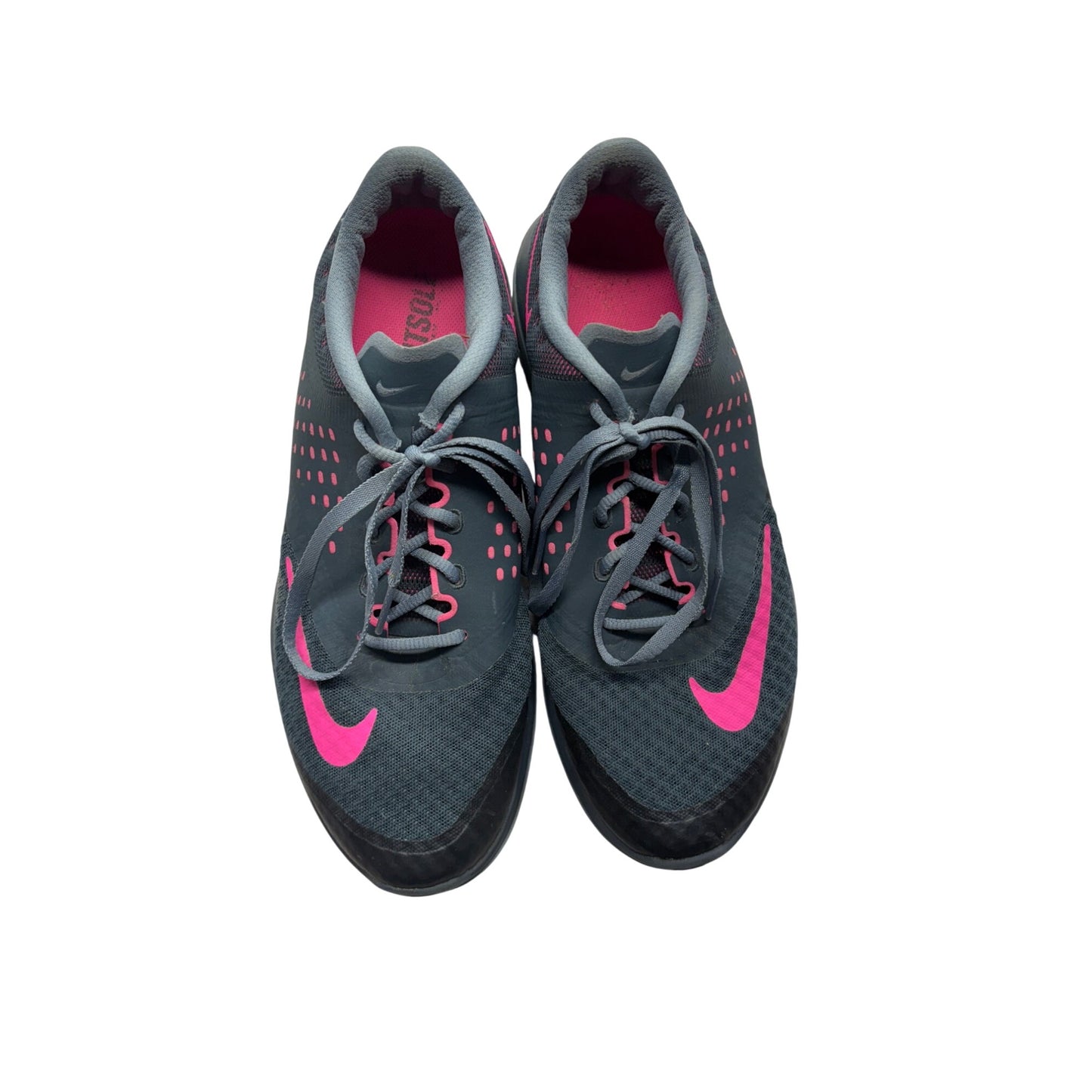 Nike Womens Gray & Pink Athletic Running Shoes Size 9 #354B