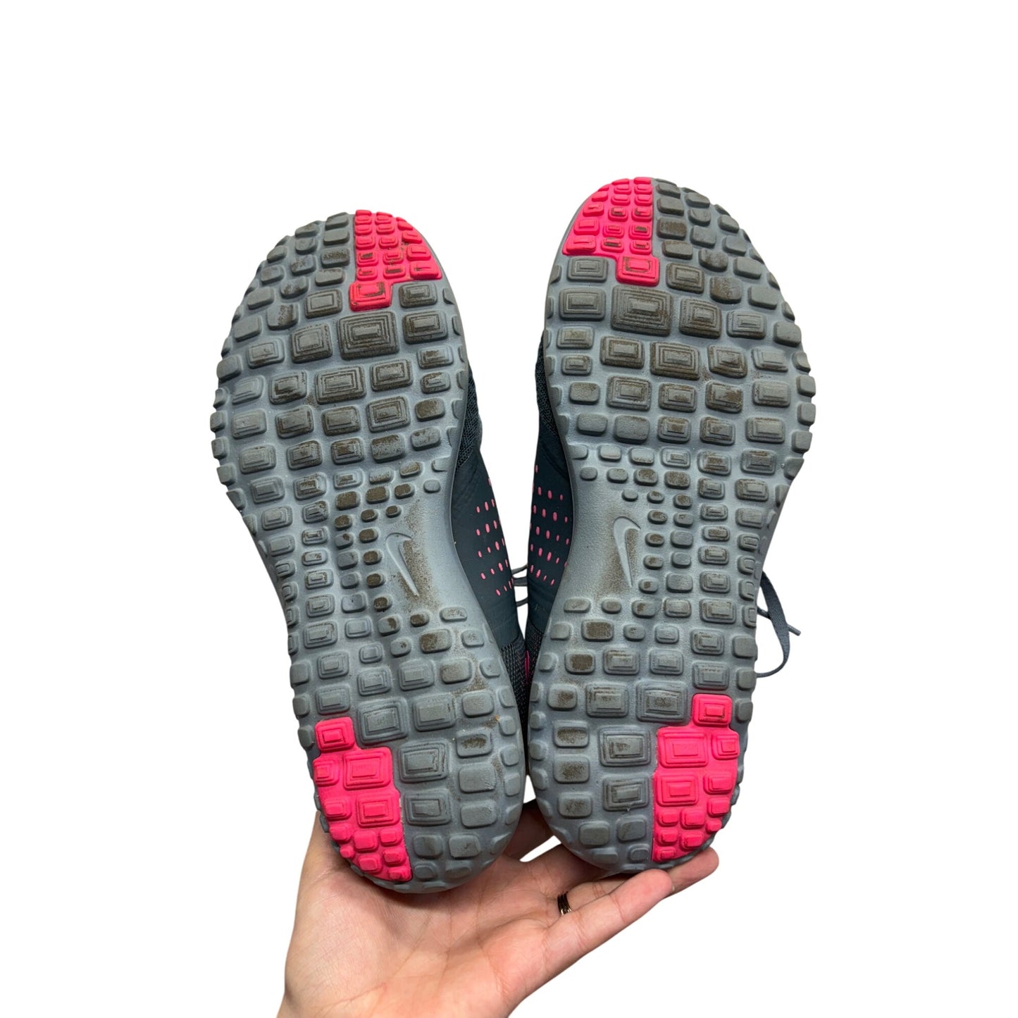 Nike Womens Gray & Pink Athletic Running Shoes Size 9 #354B