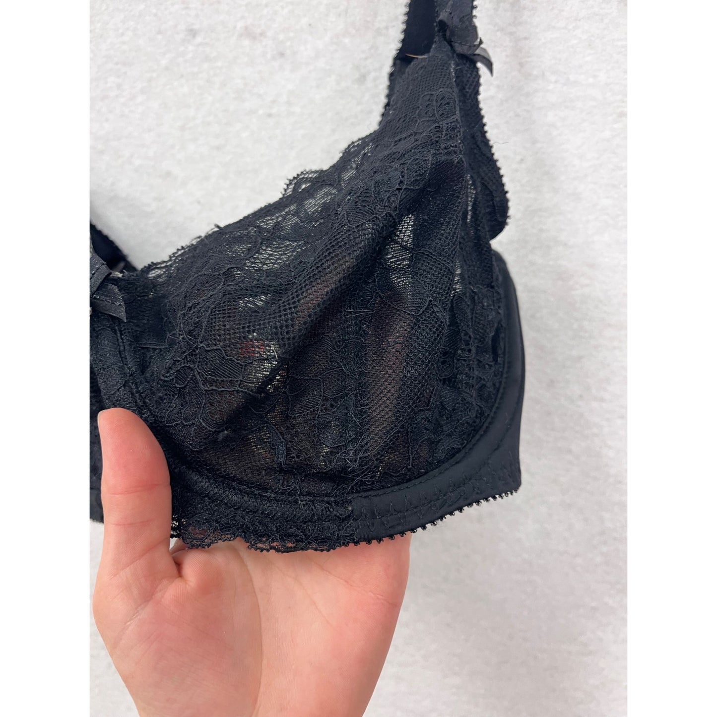 Parfait By Affinitas Black Lace Underwire Full Coverage Bra Size 32FF #8745