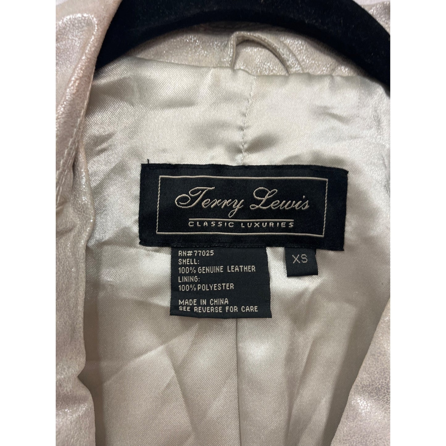 Terry Lewis XS Genuine Leather Silver Blazer Jacket #962A