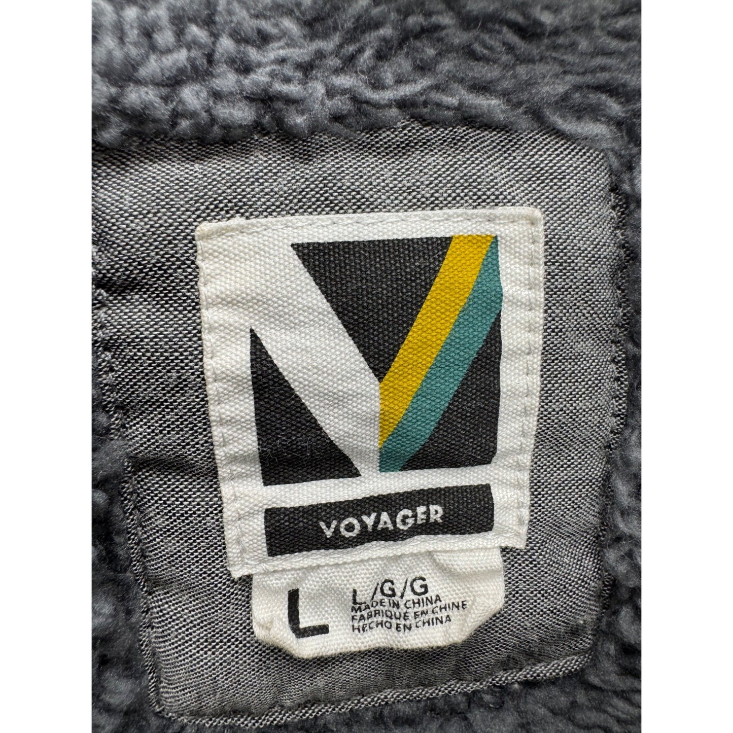 Voyager Green Plaid Sherpa-Lined Flannel Shirt Jacket Size L #128B