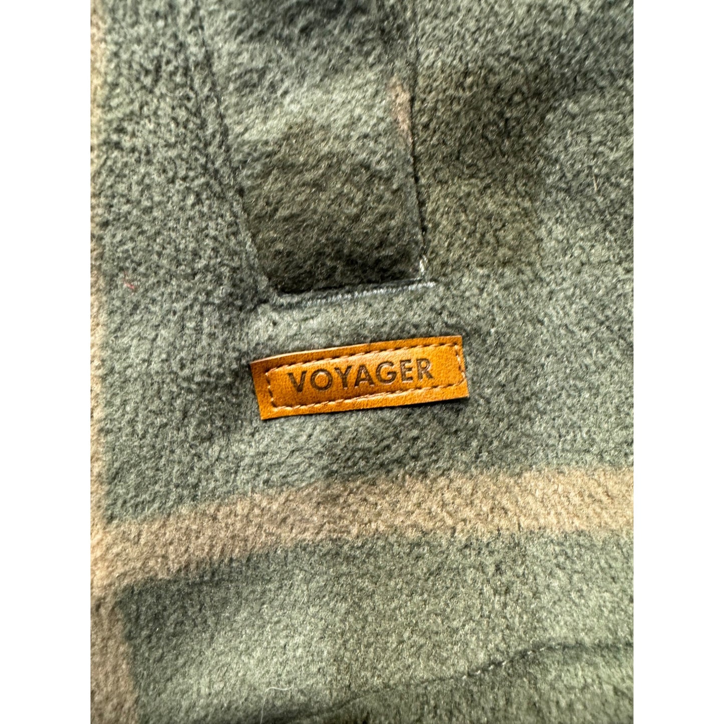 Voyager Green Plaid Sherpa-Lined Flannel Shirt Jacket Size L #128B