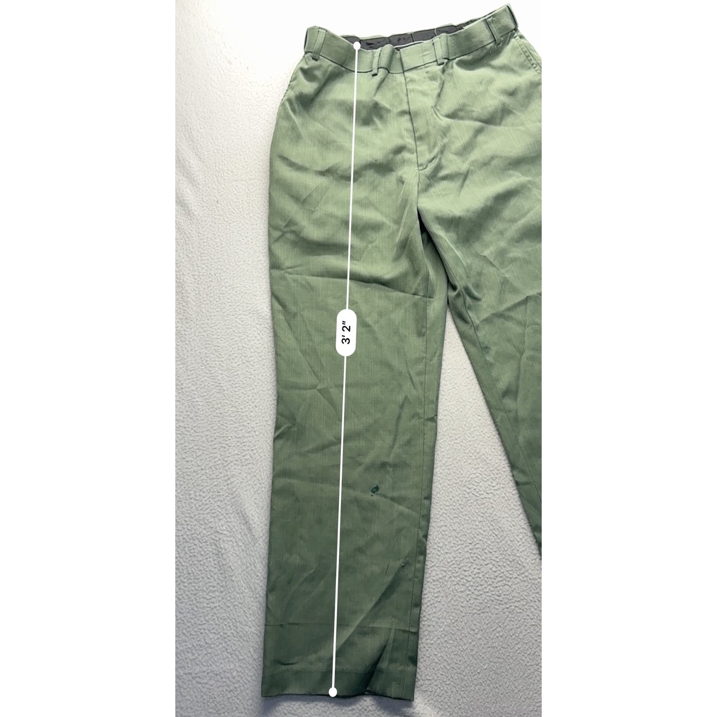 Botany 500 Mens Green Polyester Flat-Front Pants #7506