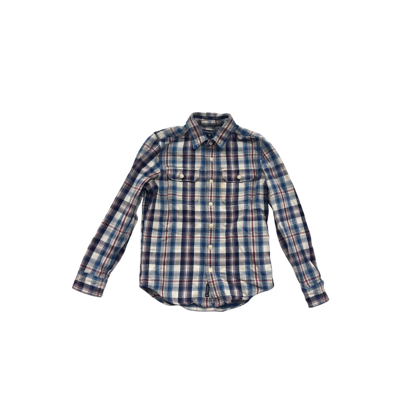 American Eagle Outfitters Mens Plaid Button-Down Shirt S/P 1A