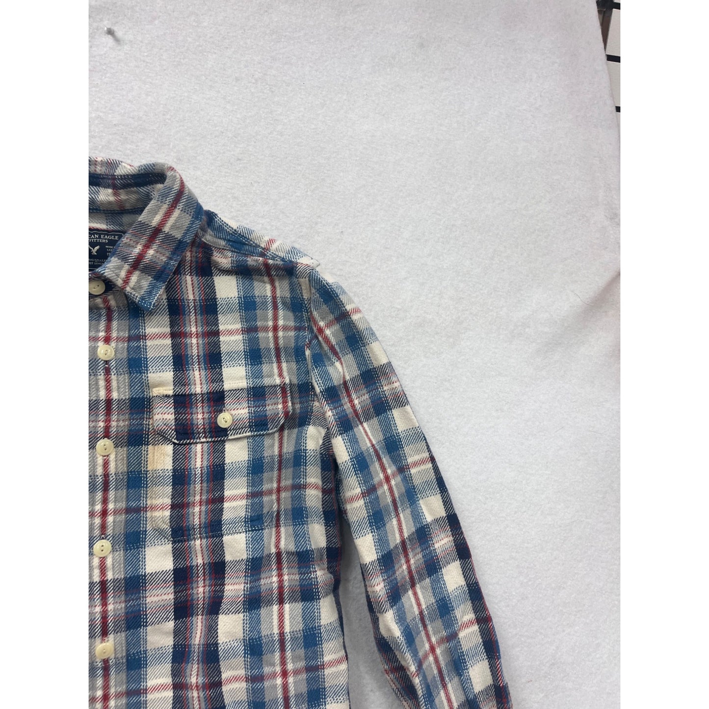 American Eagle Outfitters Mens Plaid Button-Down Shirt S/P 1A