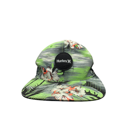 Aloha Hurley Green Tropical Floral Snapback Hat Adjustable Cap #9671