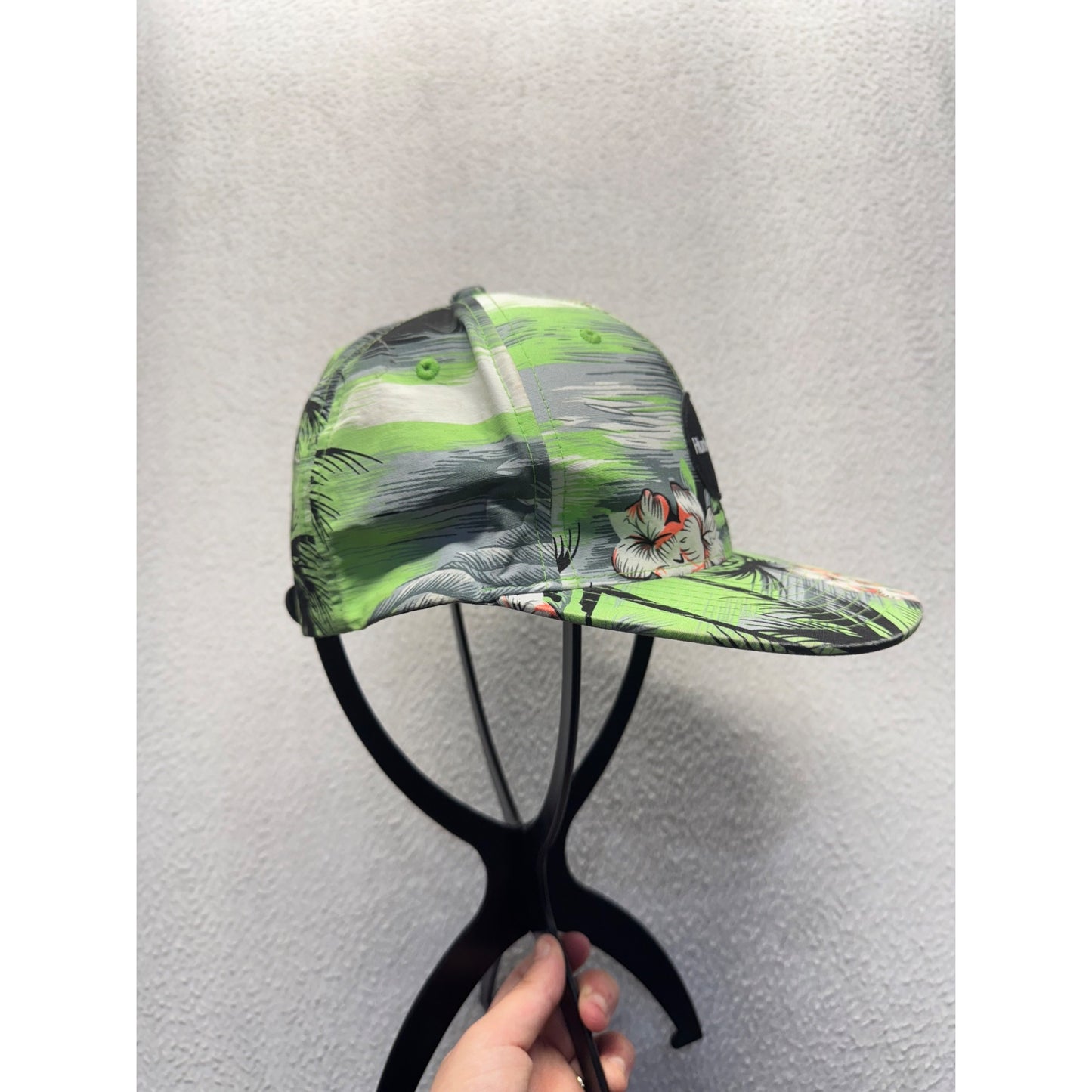 Aloha Hurley Green Tropical Floral Snapback Hat Adjustable Cap #9671