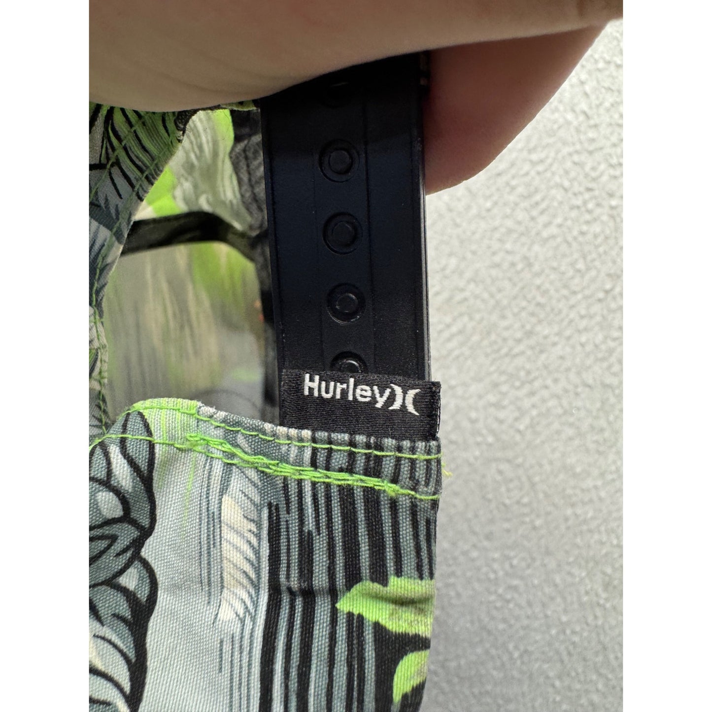 Aloha Hurley Green Tropical Floral Snapback Hat Adjustable Cap #9671