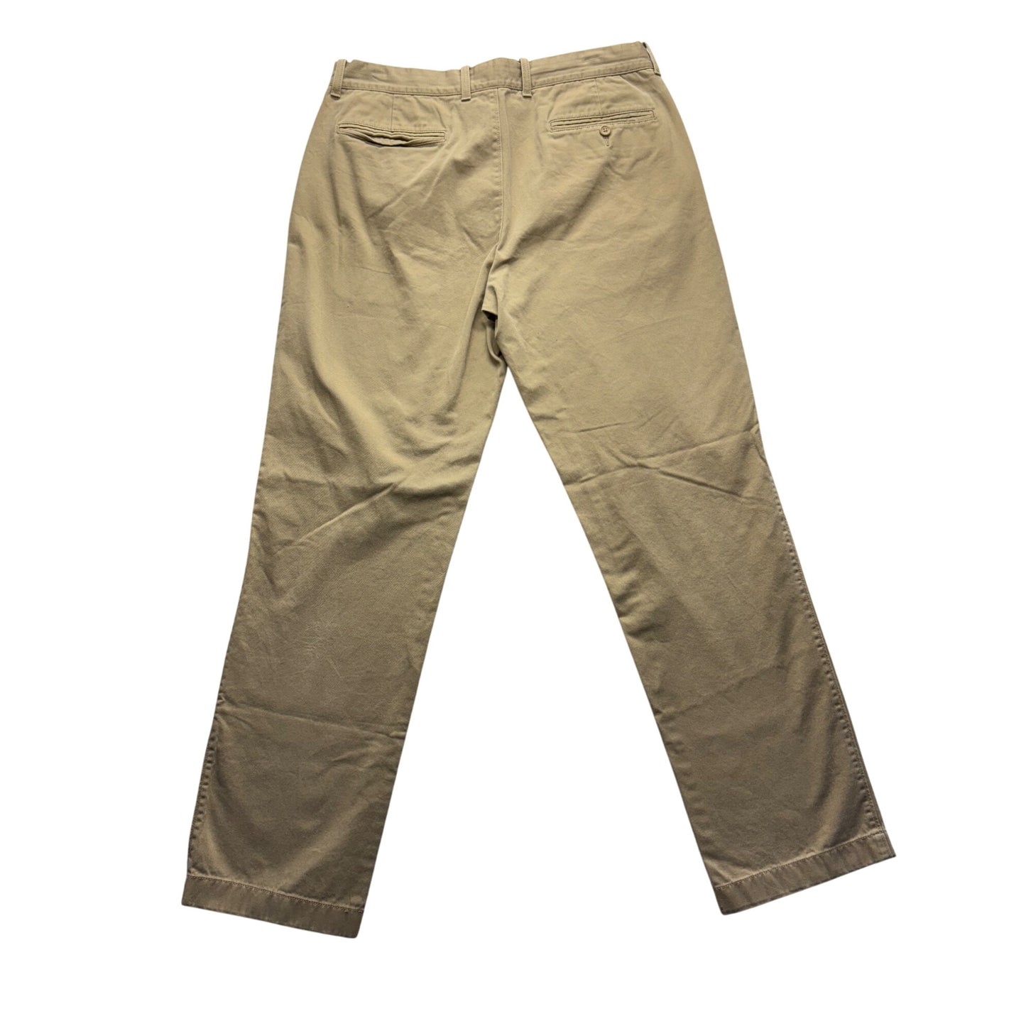 J. Crew The Bleeker Khaki Cotton Pants 34x34 Mens Relaxed Fit #7555