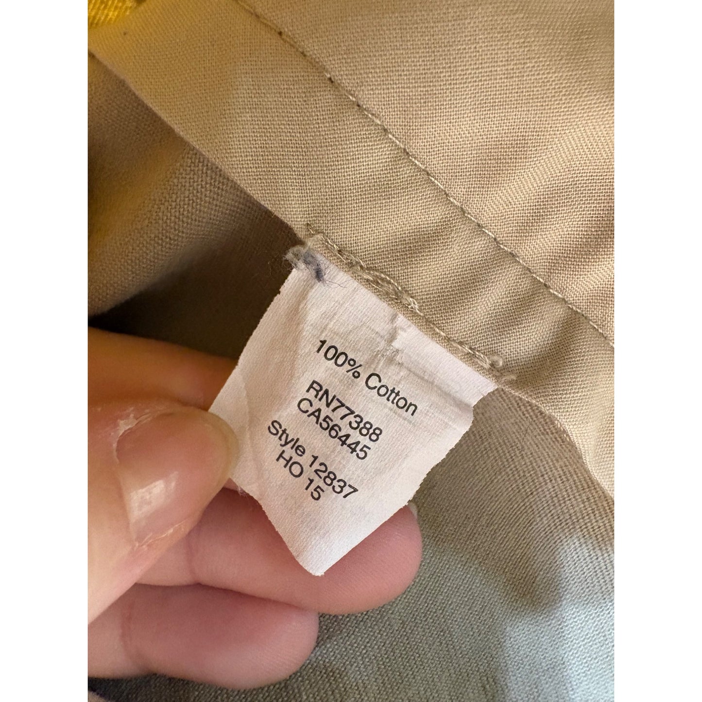 J. Crew The Bleeker Khaki Cotton Pants 34x34 Mens Relaxed Fit #7555