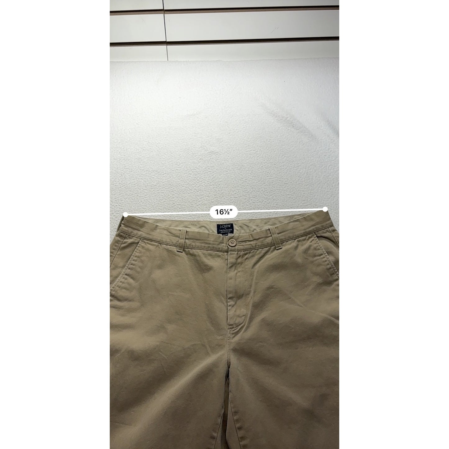 J. Crew The Bleeker Khaki Cotton Pants 34x34 Mens Relaxed Fit #7555