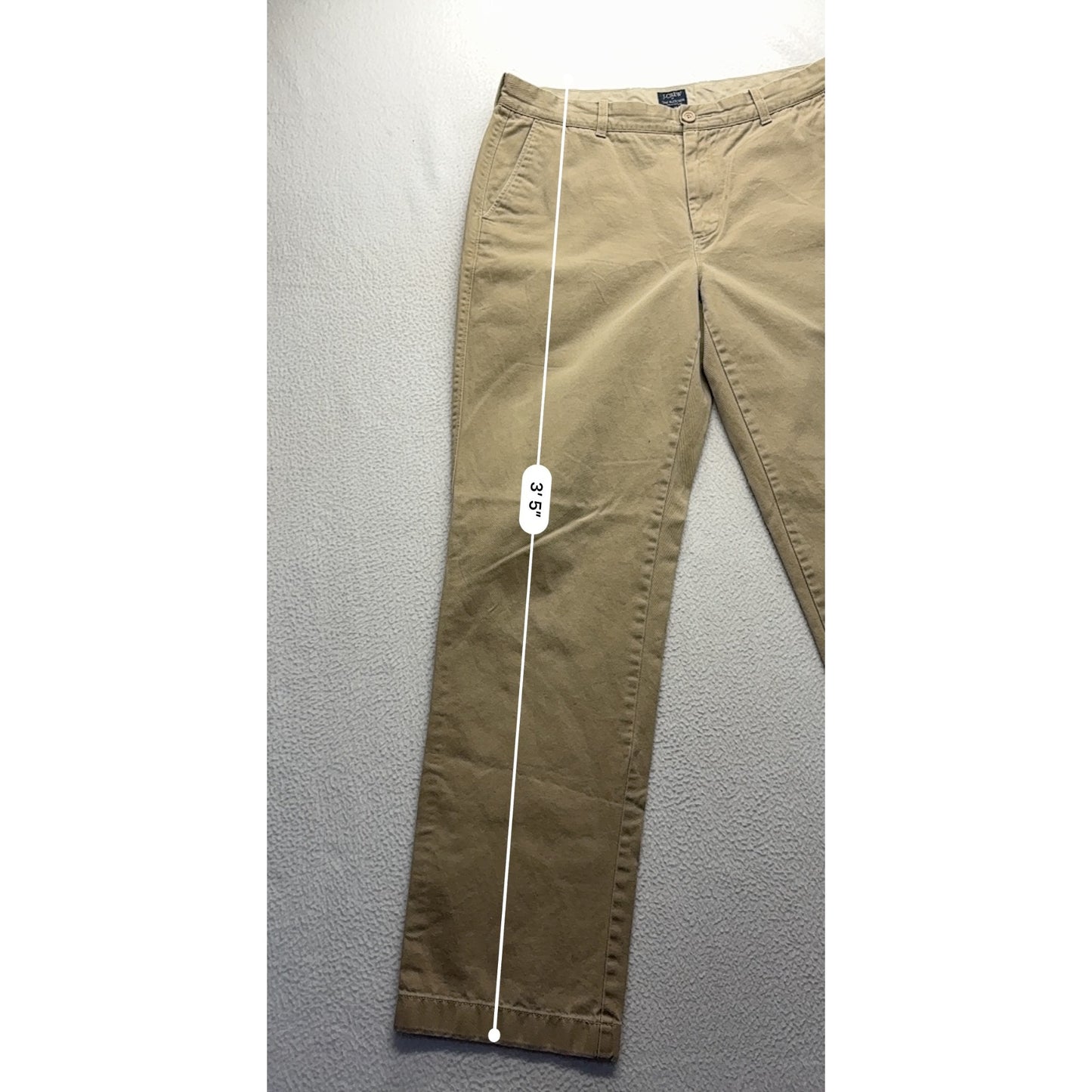 J. Crew The Bleeker Khaki Cotton Pants 34x34 Mens Relaxed Fit #7555