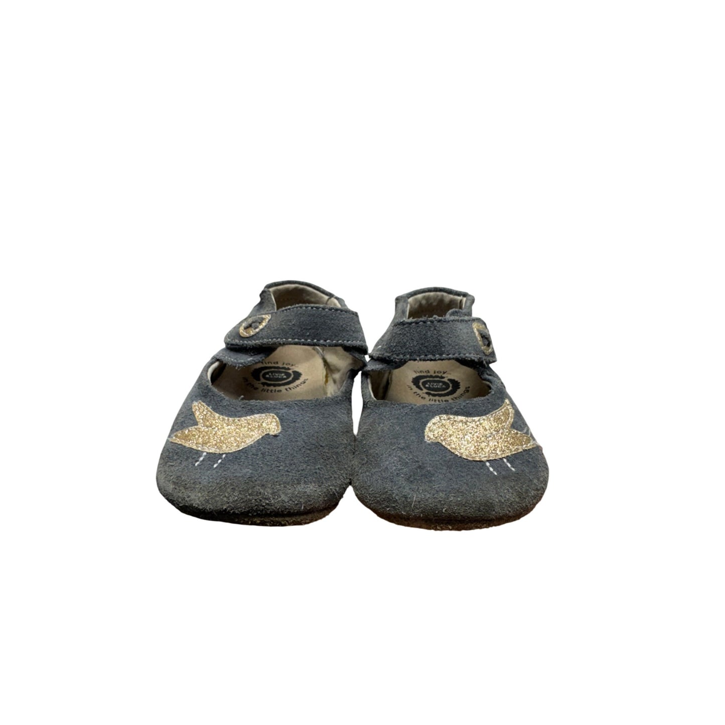 Livie & Luca Baby Grey Suede Mary Jane Shoes Size 12-18M #9688
