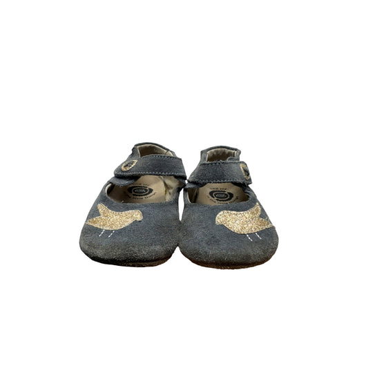 Livie & Luca Baby Grey Suede Mary Jane Shoes Size 12-18M #9688