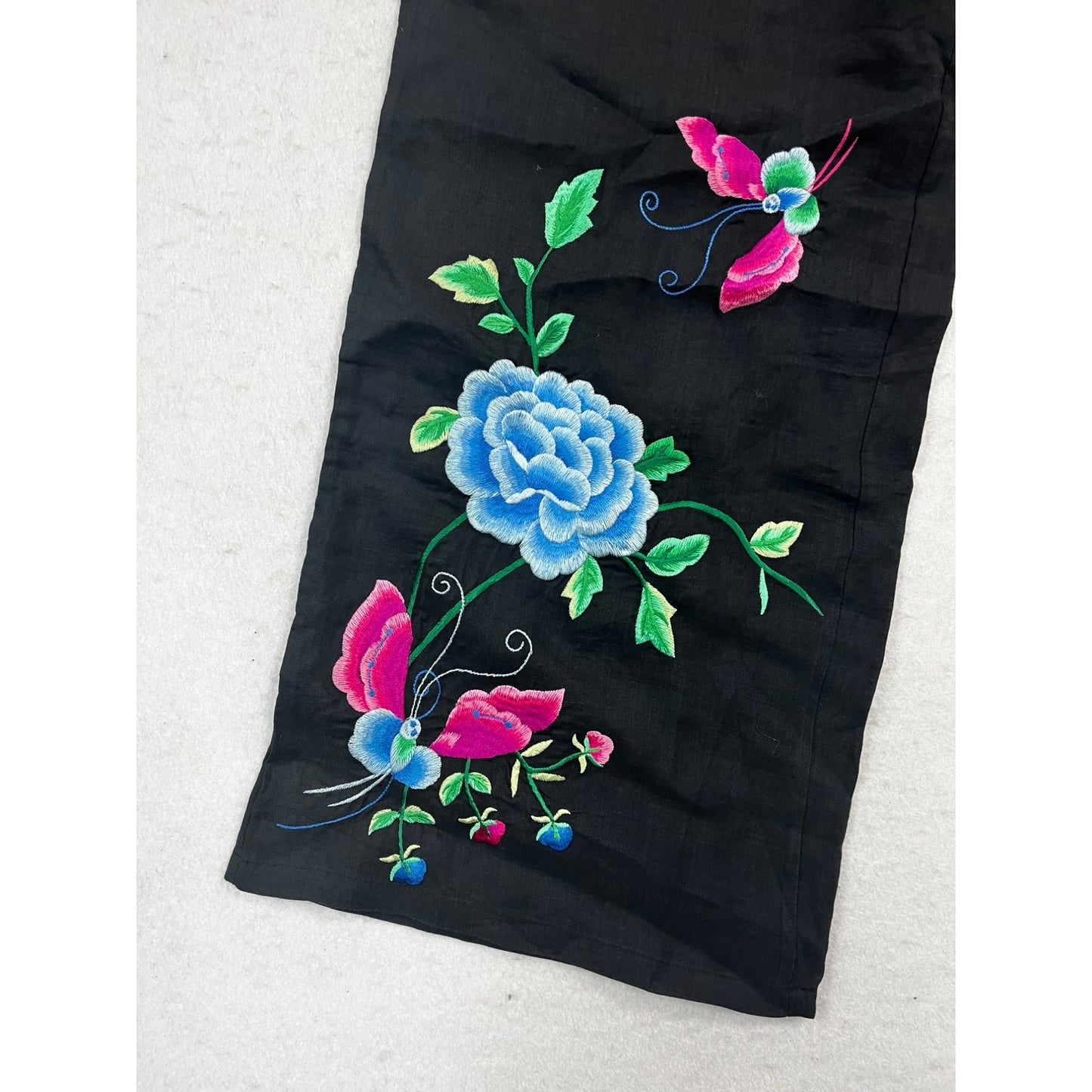 Women’s Wide Leg Floral Embroidered Pants #2652