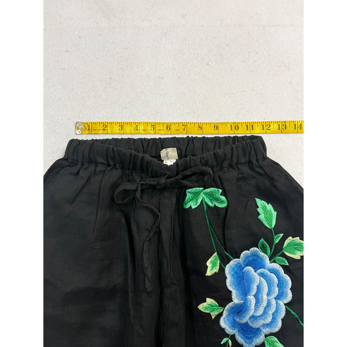Women’s Wide Leg Floral Embroidered Pants #2652