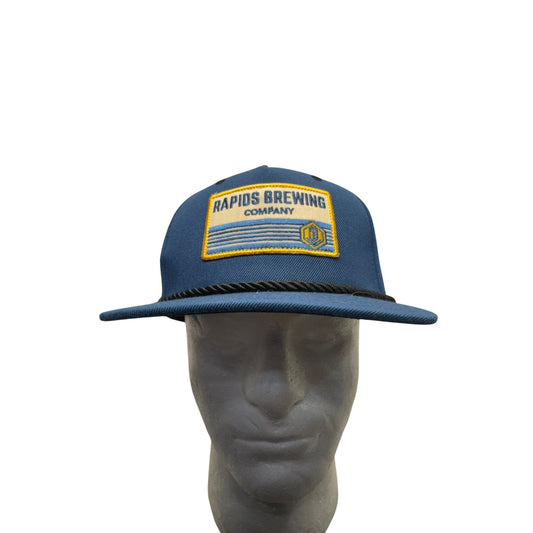 Zephyr Rapids Brewing Company Blue Snapback Hat With Braided Rope Detail 371B