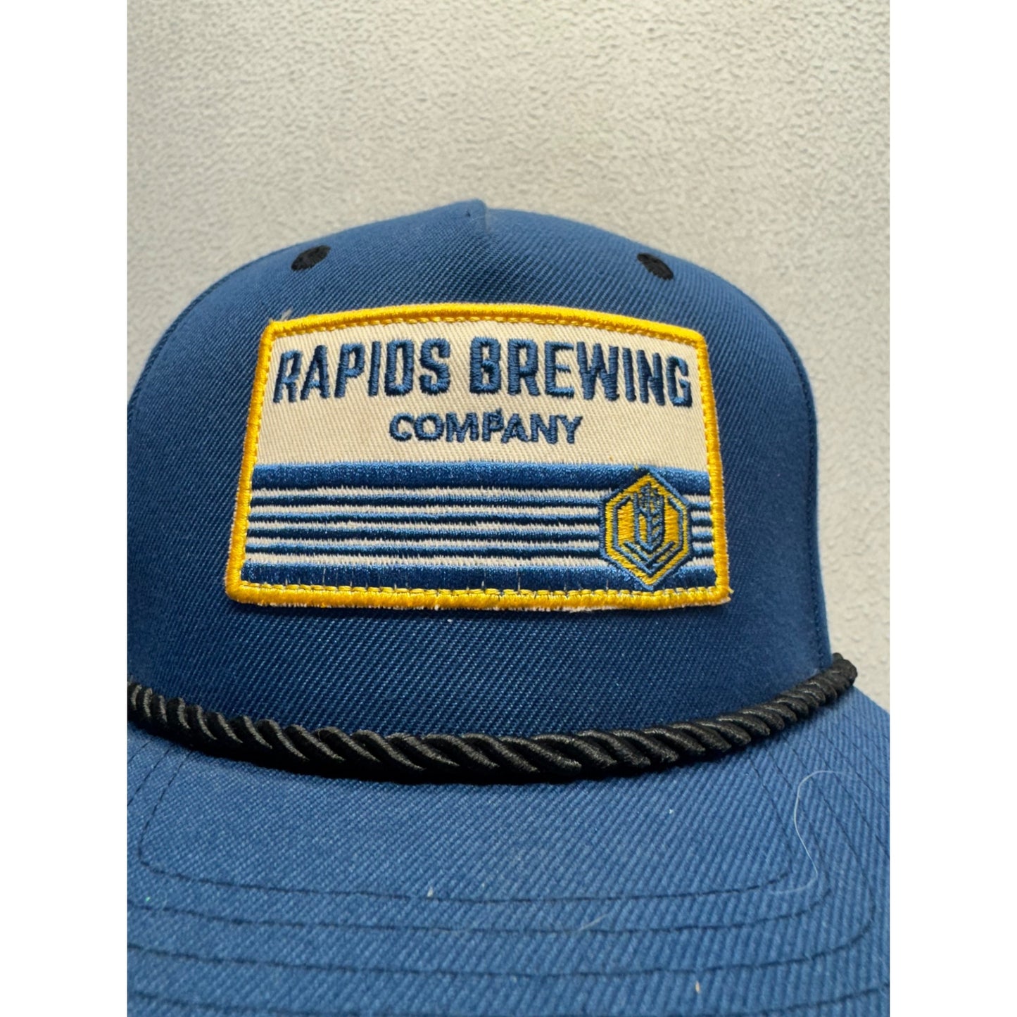 Zephyr Rapids Brewing Company Blue Snapback Hat With Braided Rope Detail 371B