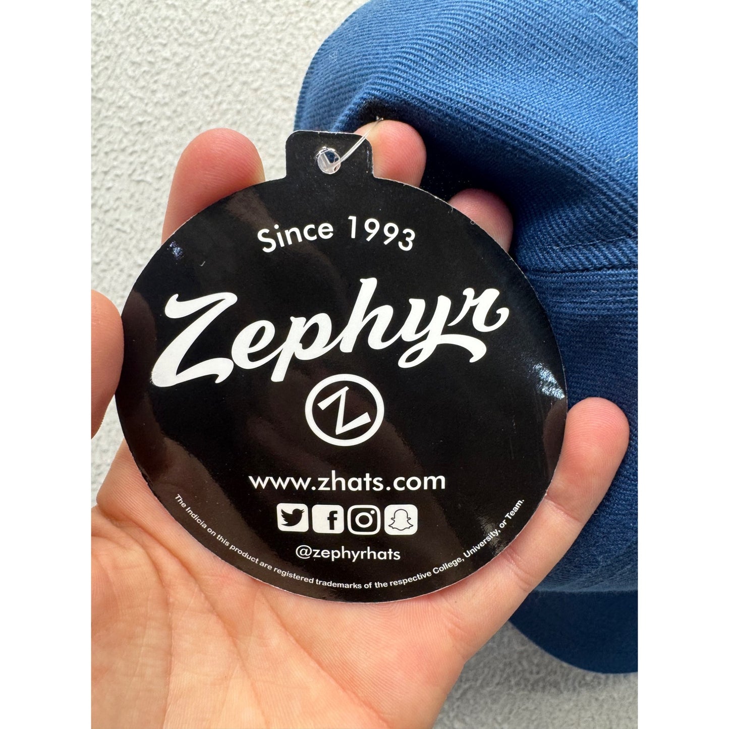 Zephyr Rapids Brewing Company Blue Snapback Hat With Braided Rope Detail 371B